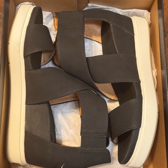 Dr. Scholls Sandals Shoes Sheena Black Platform Adjustable Strap Womens 8.5 NEW - Picture 9 of 9